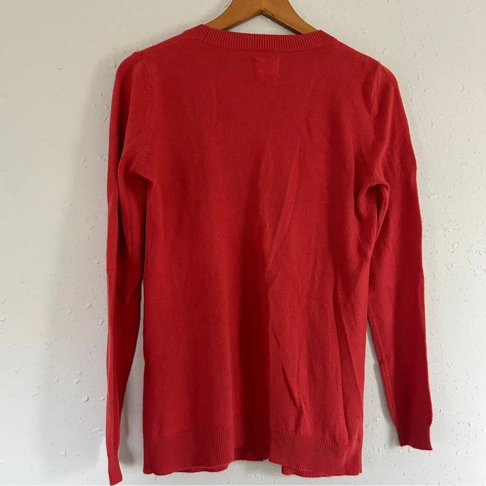 Levi’s Orange Lightweight Cardigan Casual Small - Image 3