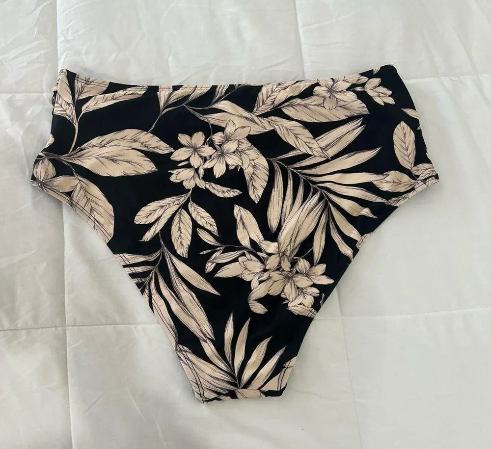 NWT Cupshe Escaping Tropical High-Rise Swimsuit Bottoms Size XL Floral Beach N2 - Image 3