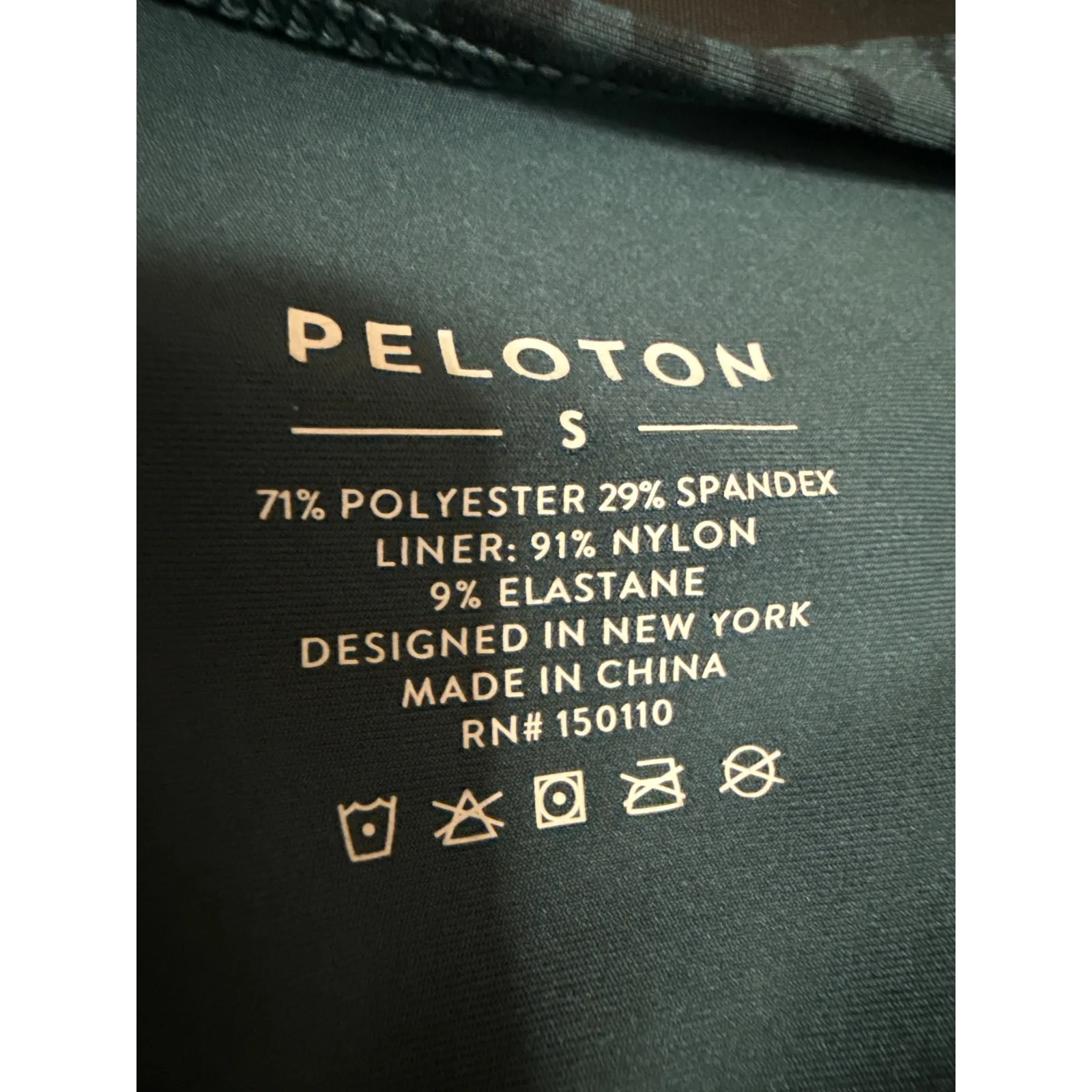 Peloton Blue Zebra Animal Print Raceback Yoga Athletic Sports Bra Crop Top Sz S - Image 3