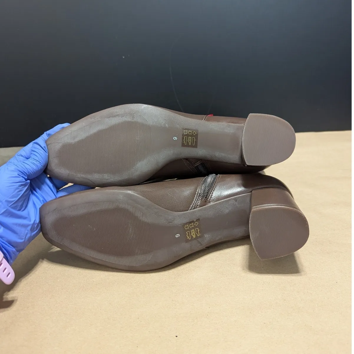 Marc Joseph Madison Bootie Brown Leather Heeled Boots Ankle Womens 9 Buckle Zip - Image 6