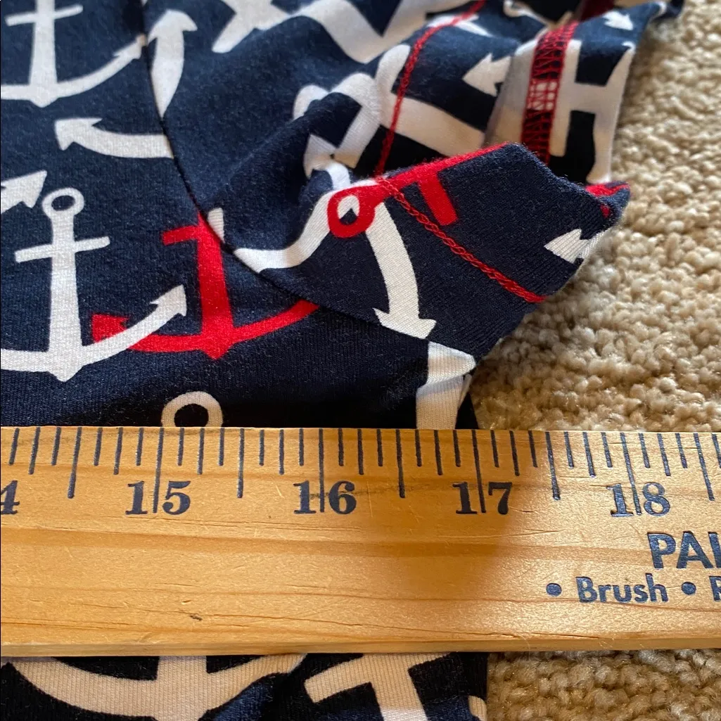 NWT Hatley Scattered Anchors Dress Blue Red White Size Medium - Image 5