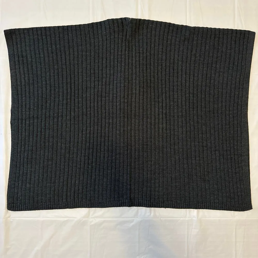 MICHAEL MICHAEL KORS Leather-Trim Poncho in charcoal size med / one size - Image 13