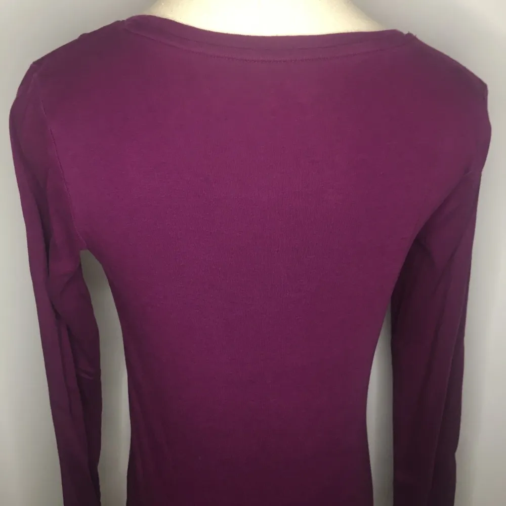 JCPenney Purple Long Sleeve Basic Shirt Small - Image 6