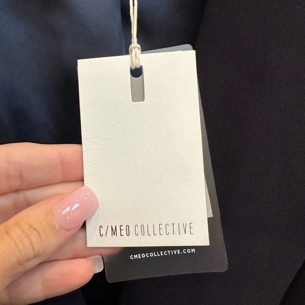 C/MEO Collective Career Navy Double Breasted Classic Blazer Jacket Size XXS NWT - Image 9