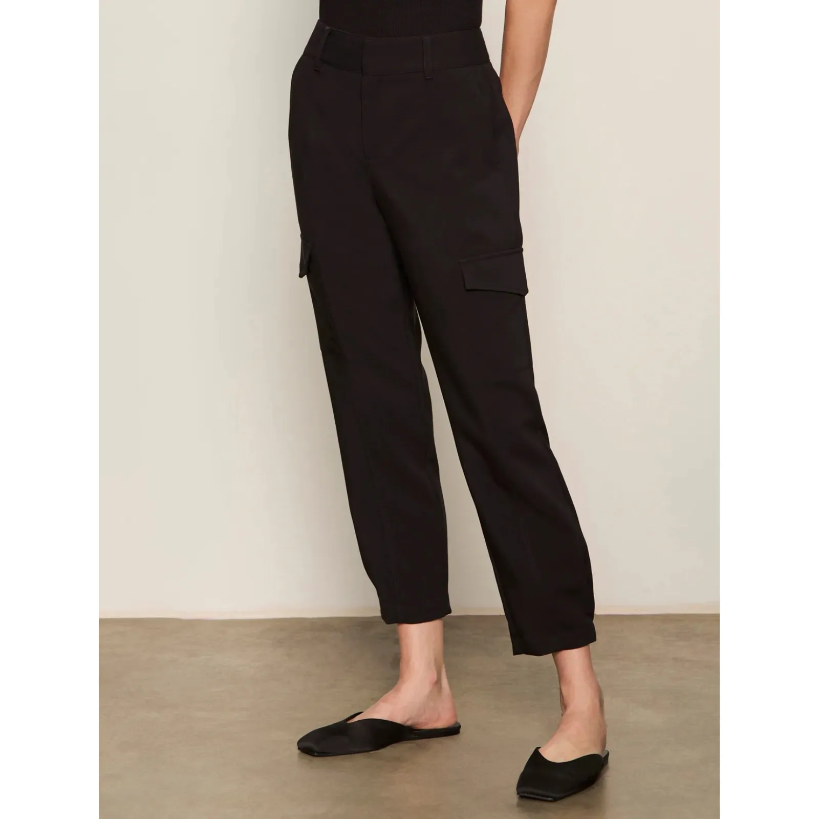 Sanctuary‎ Women's Black Pleat Detail Cargo Pants Size 32 Relaxed Fit - Image 3