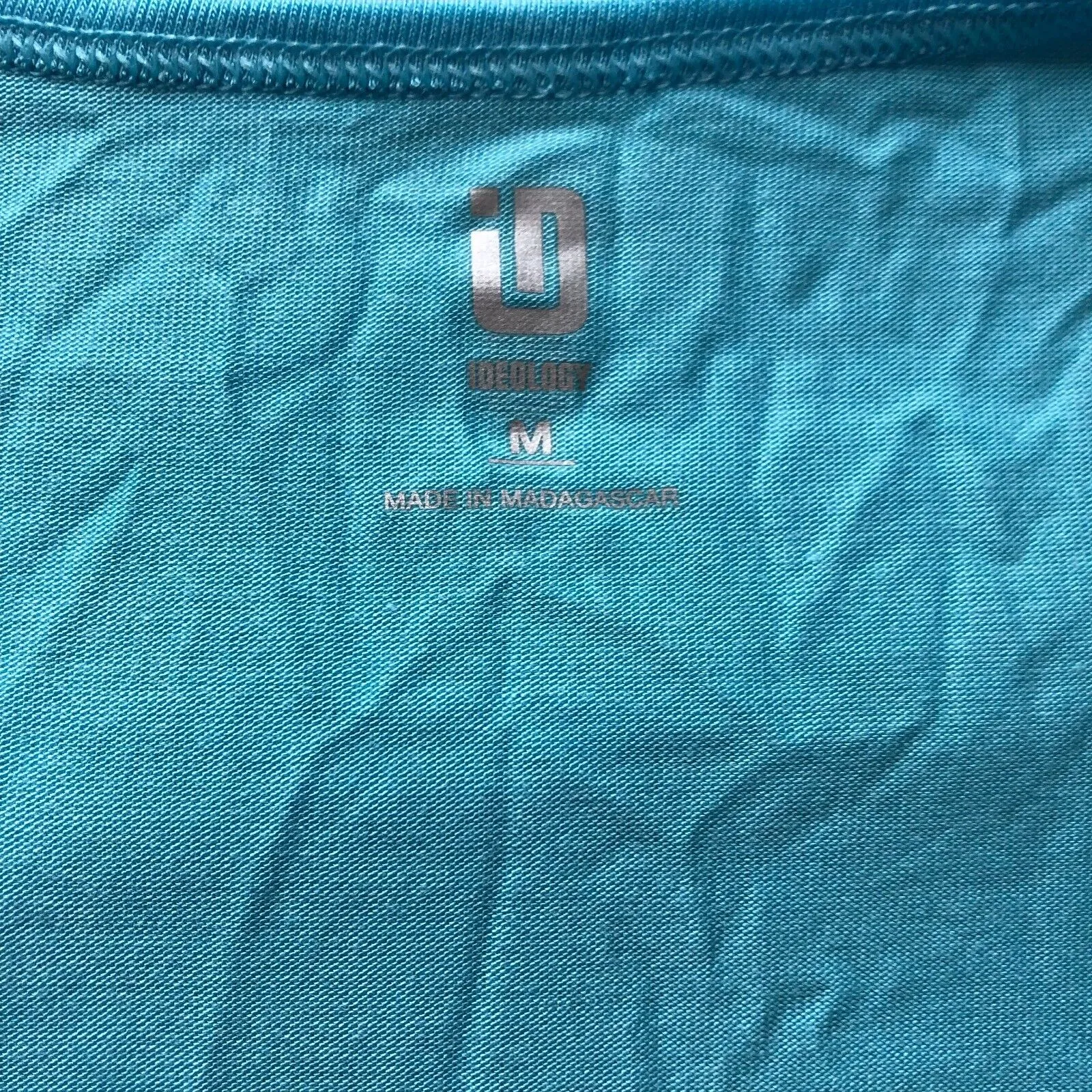 Ideology‎ Womens Shirt M Blue Relaxed Fit Short Sleeve Activewear Top NWT - Image 5