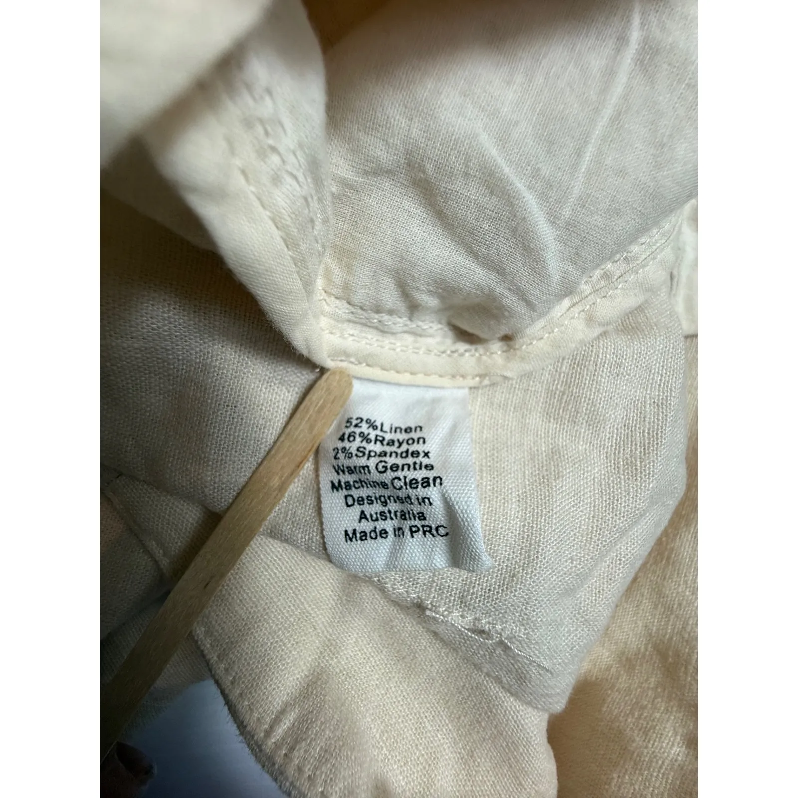 ST. AGNI Linen blend High Waist Pleated Shorts‎ Neutral Beige XS - Image 6