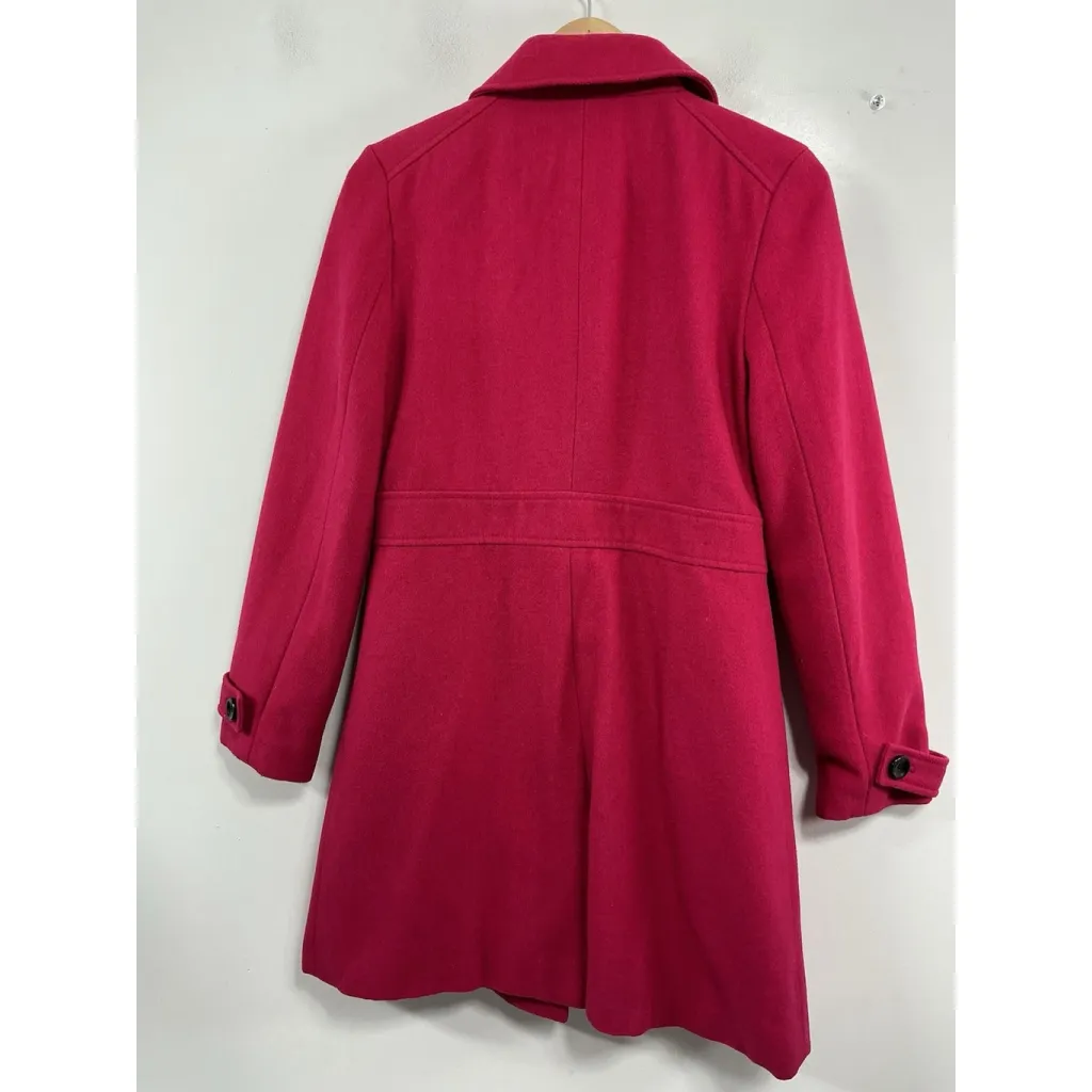 Womans Excellent Condition Old Navy Button Down Winter Coat Small Pink Lined - Image 2