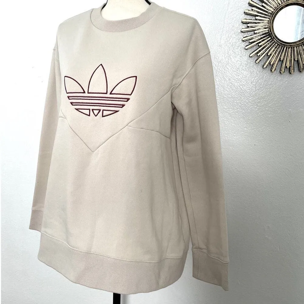 Adidas Originals Oversized Colorado Sweater Grey Trefoil Women Size Medium - Image 6