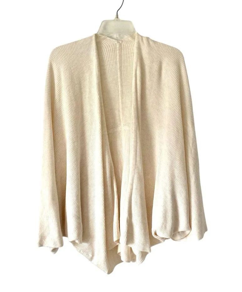 Lululemon Cashlu Knit Textured Wrap Heathered White Opal Cream medium large - Image 3