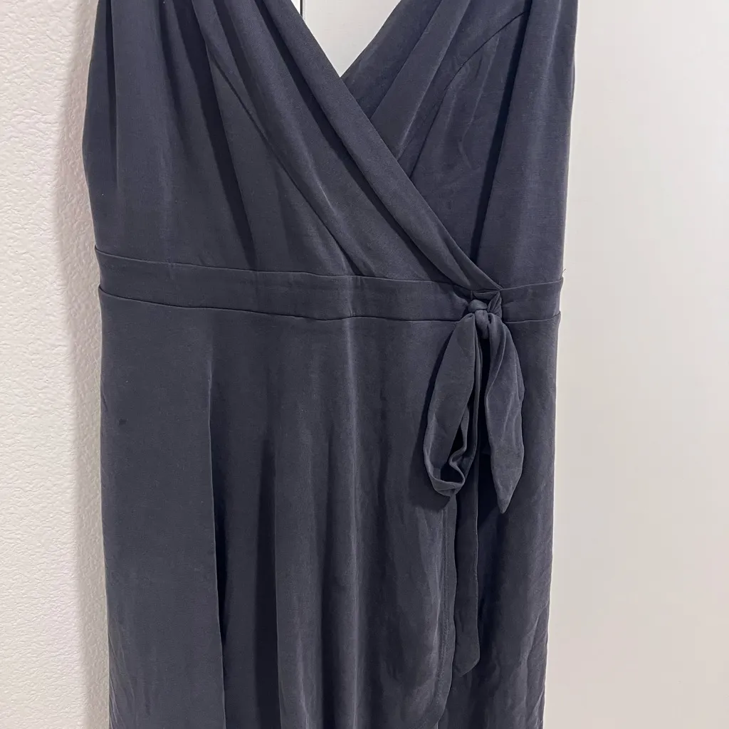Charcoal grey wrap style romper - Image 2