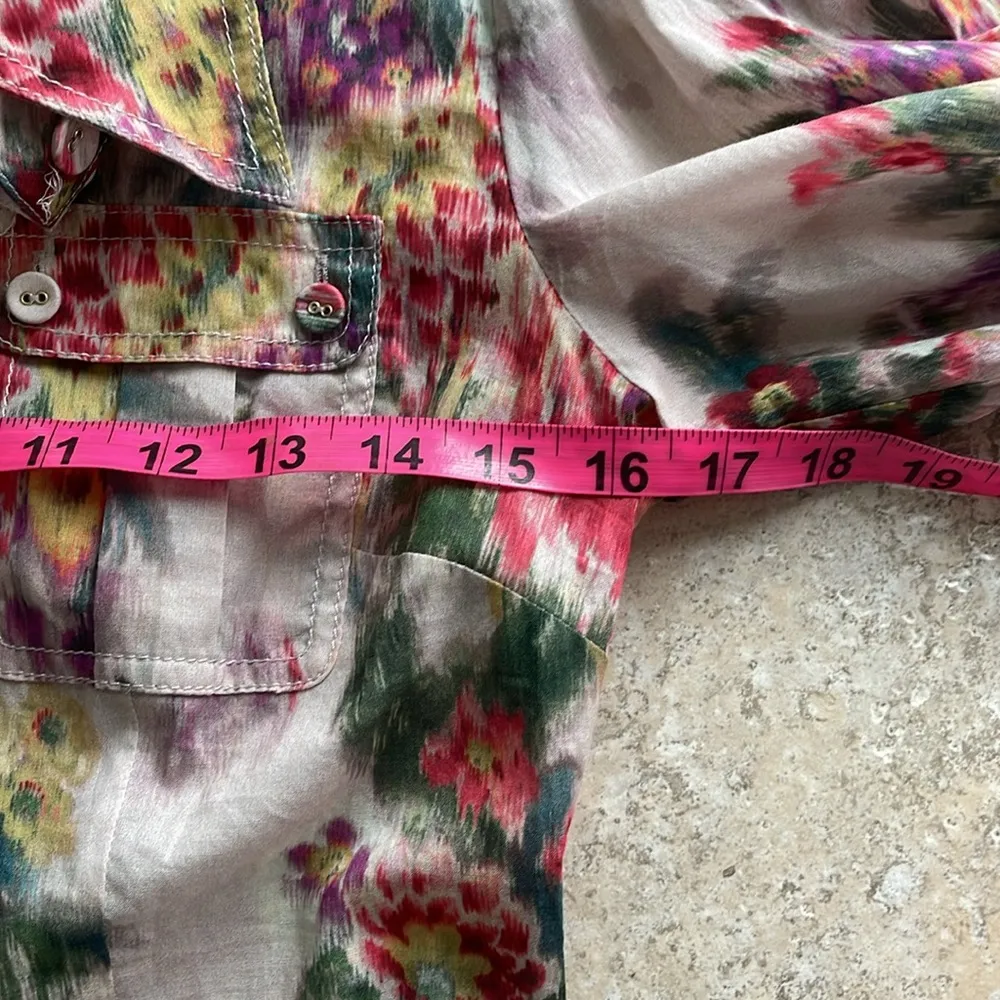 Zimmermann Wavelength Billow Sleeve Shirt in Multi - Image 12