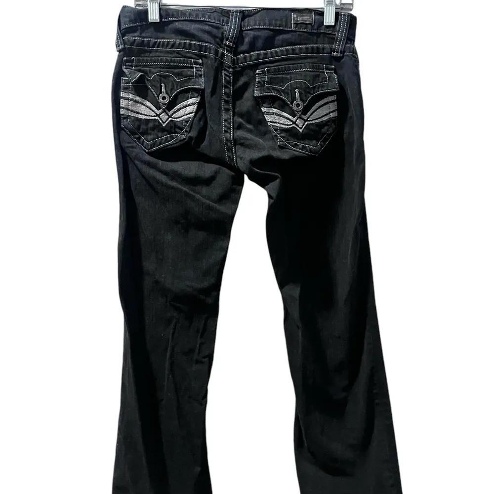 Lucky Brand Lil Maggie Boot Cut Dark Wash Denim Jeans Size 27 Embroidered Womens - Image 6