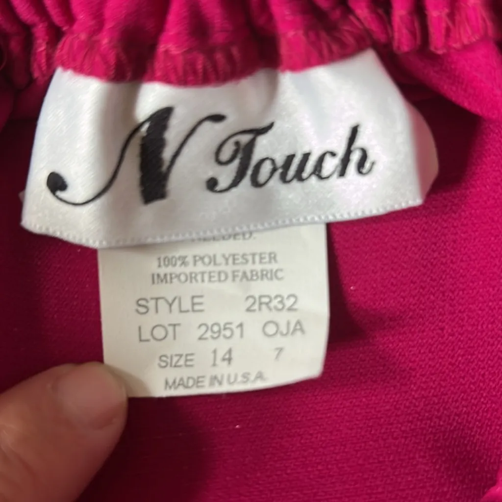 Chic Fuchsia Women's Skirt Set with Light Glitter Size 12/14(read)Made‎ In USA Pink - Image 9