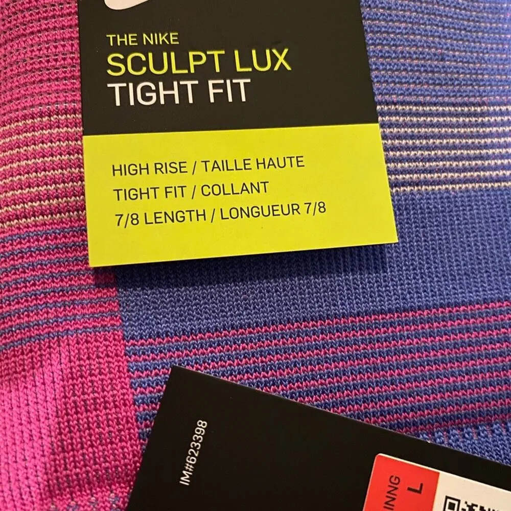 NEW Nike Sculpt Icon Clash Seamless Lux Tight Fit Training 7/8 Legging Lg Yoga - Image 12