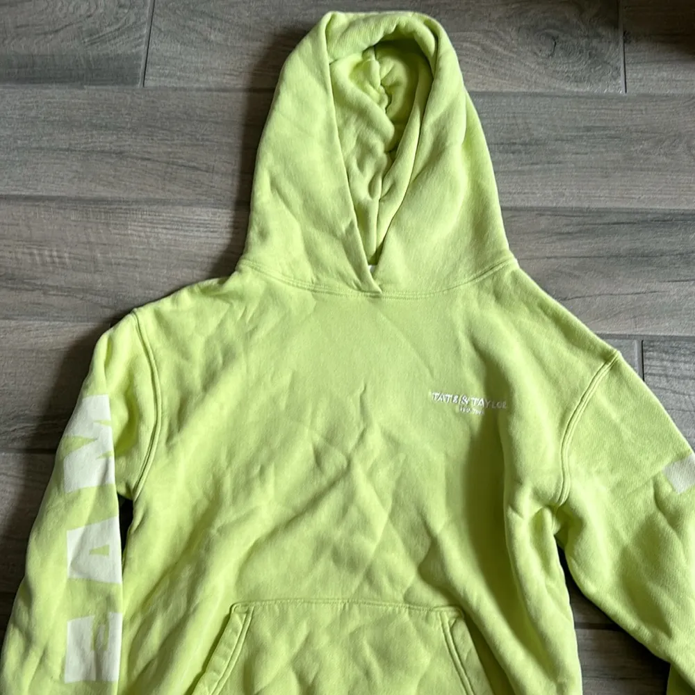 Tate and Taylor f#ck cancer hoodie Green - Image 2