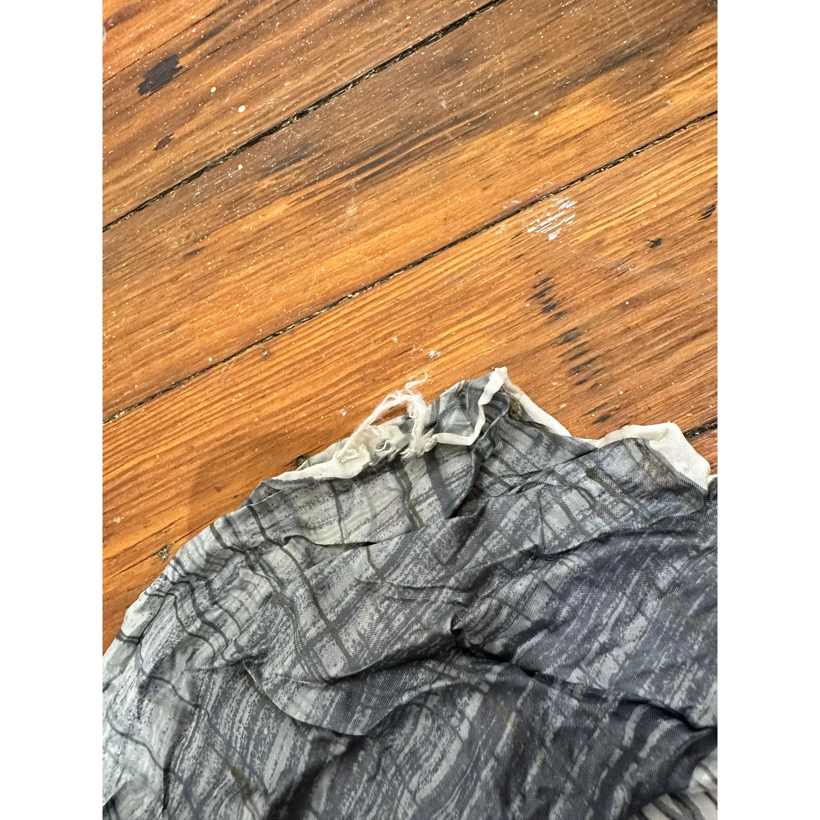 Unbranded Vintage 1980s White Yellow Abstract Design Scarf Wrap - Image 5