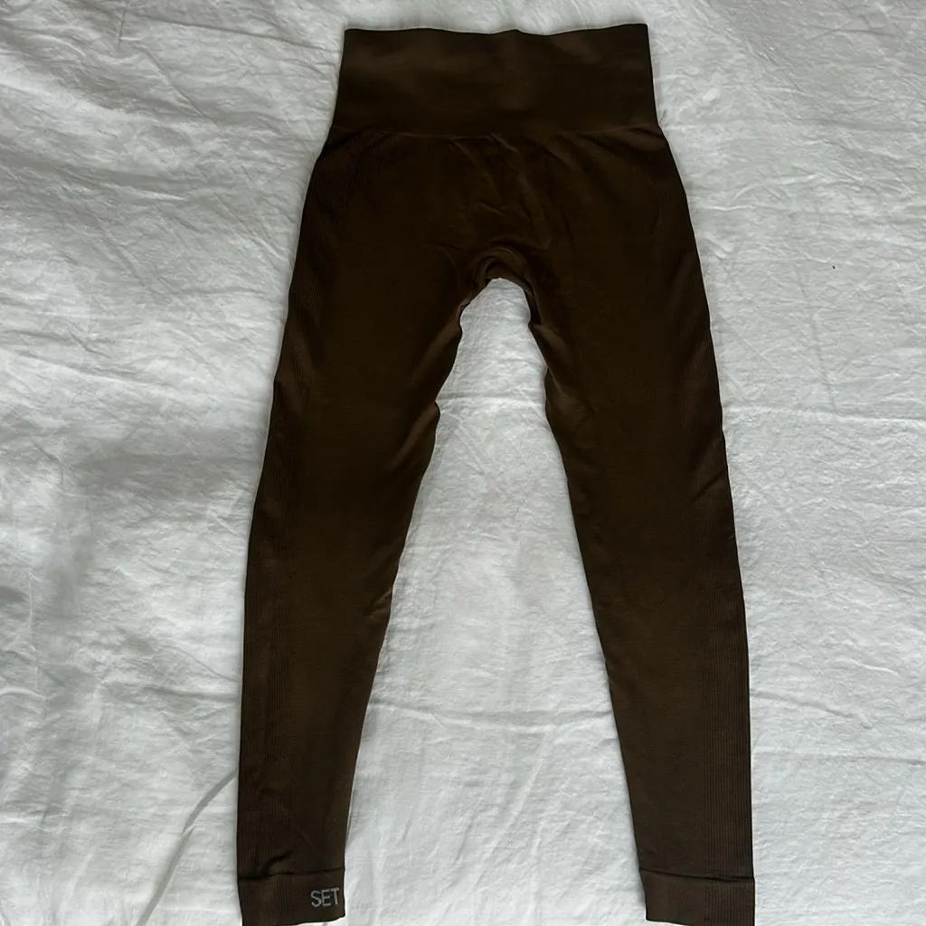 set active brown leggings - Image 3