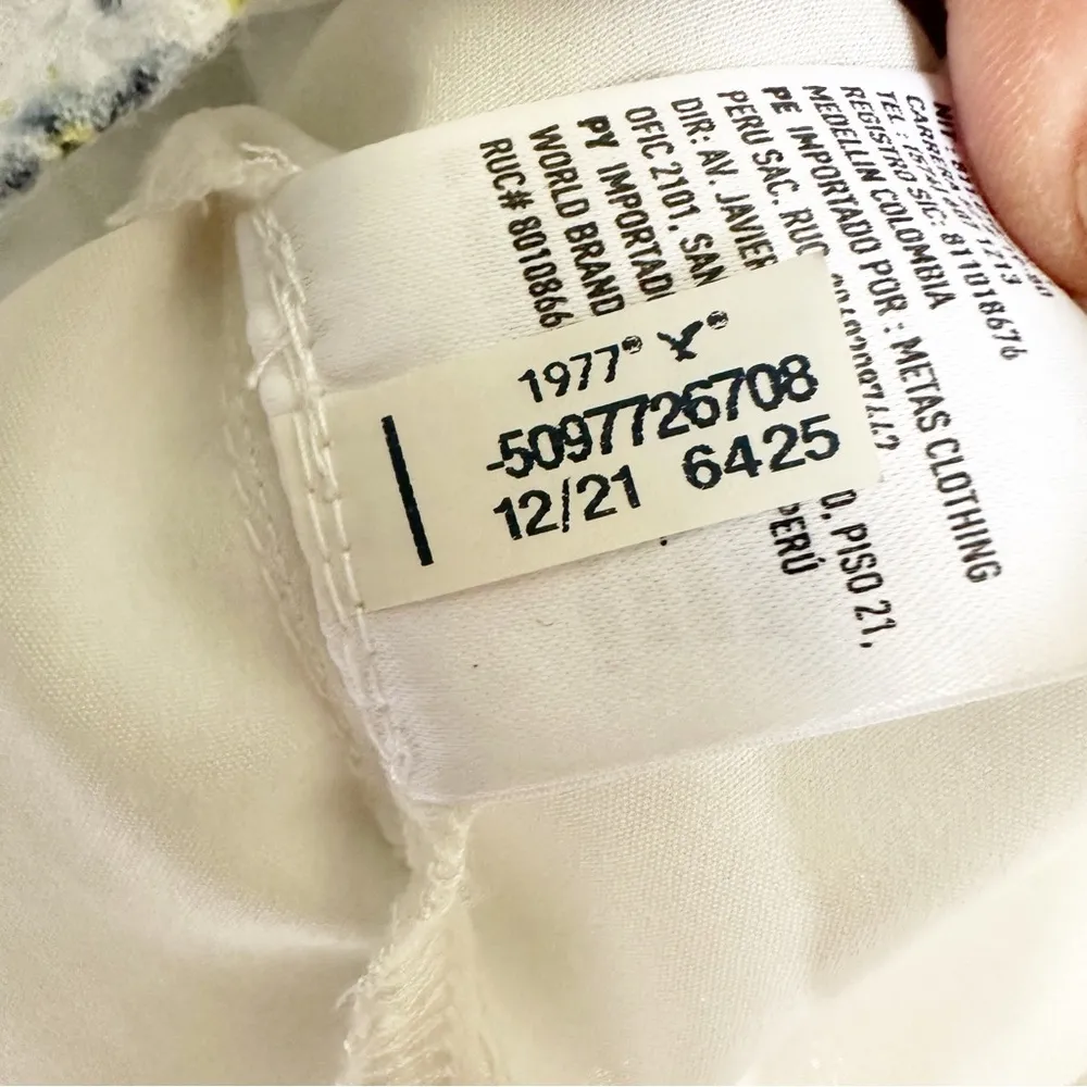 American Eagle White and Blue Floral Dress Small - Image 6