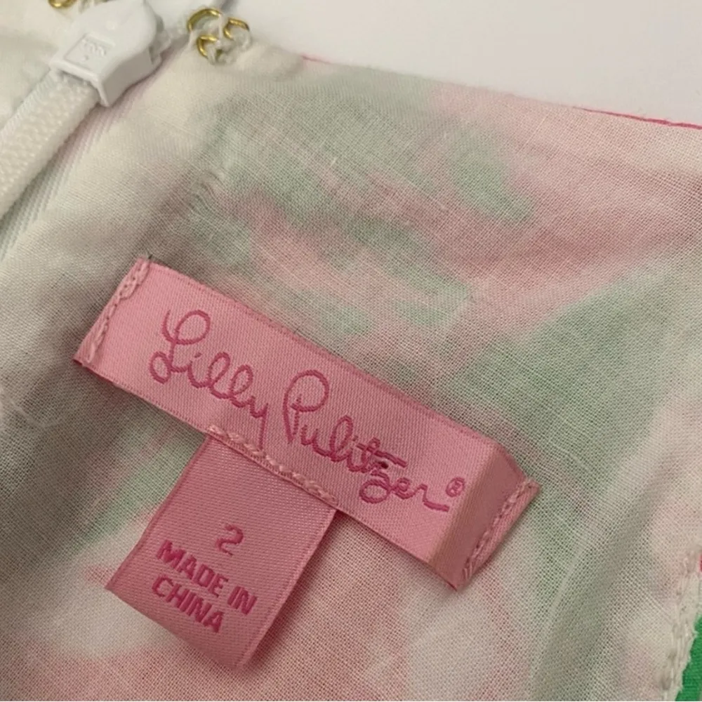 Lilly Pulitzer || Annabelle Tank Top in Hotty Pink + Green 2 - Image 4