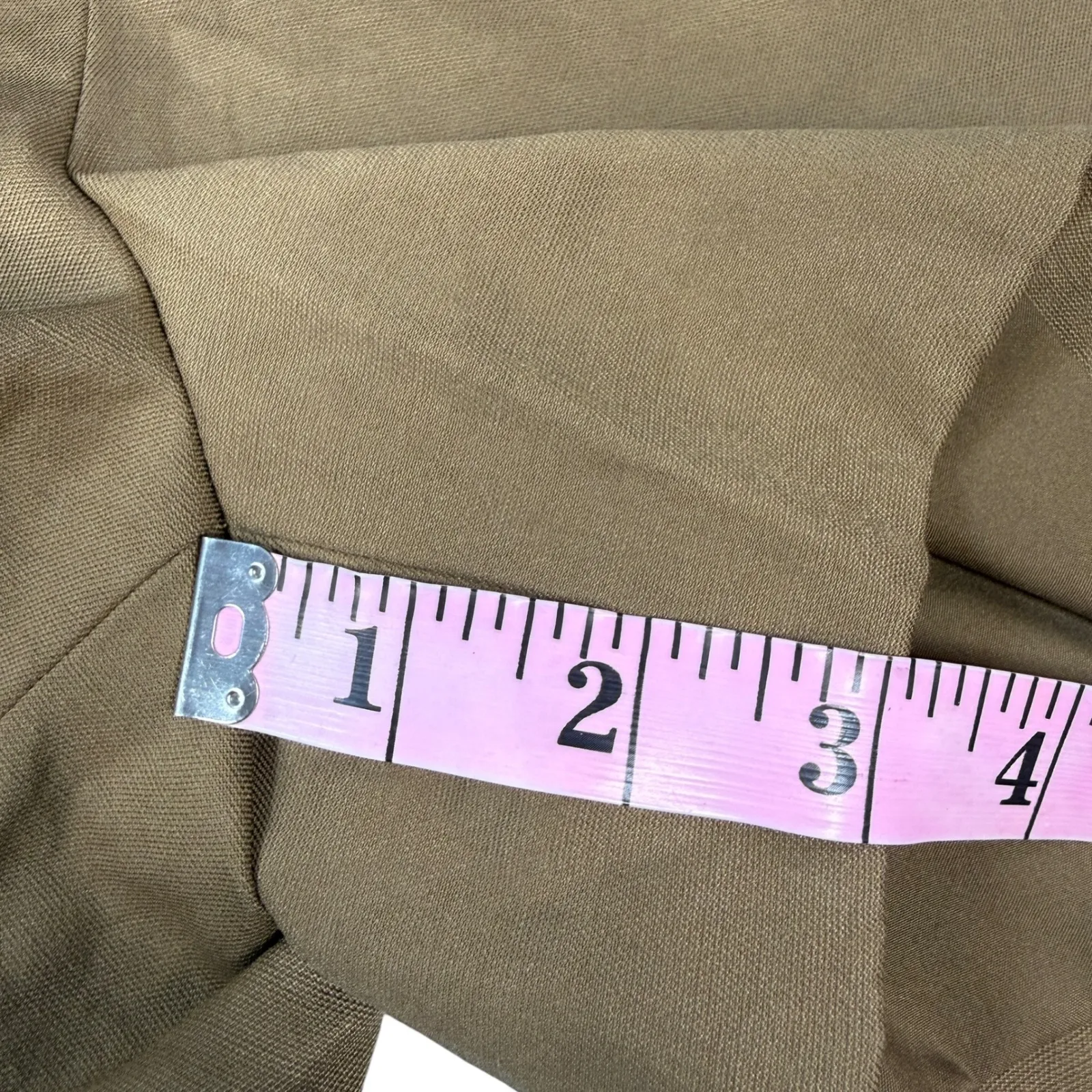 AQUA Women Brown Utility Cargo Skort Shorts XL Zip Front Asymmetrical Khaki - Image 7