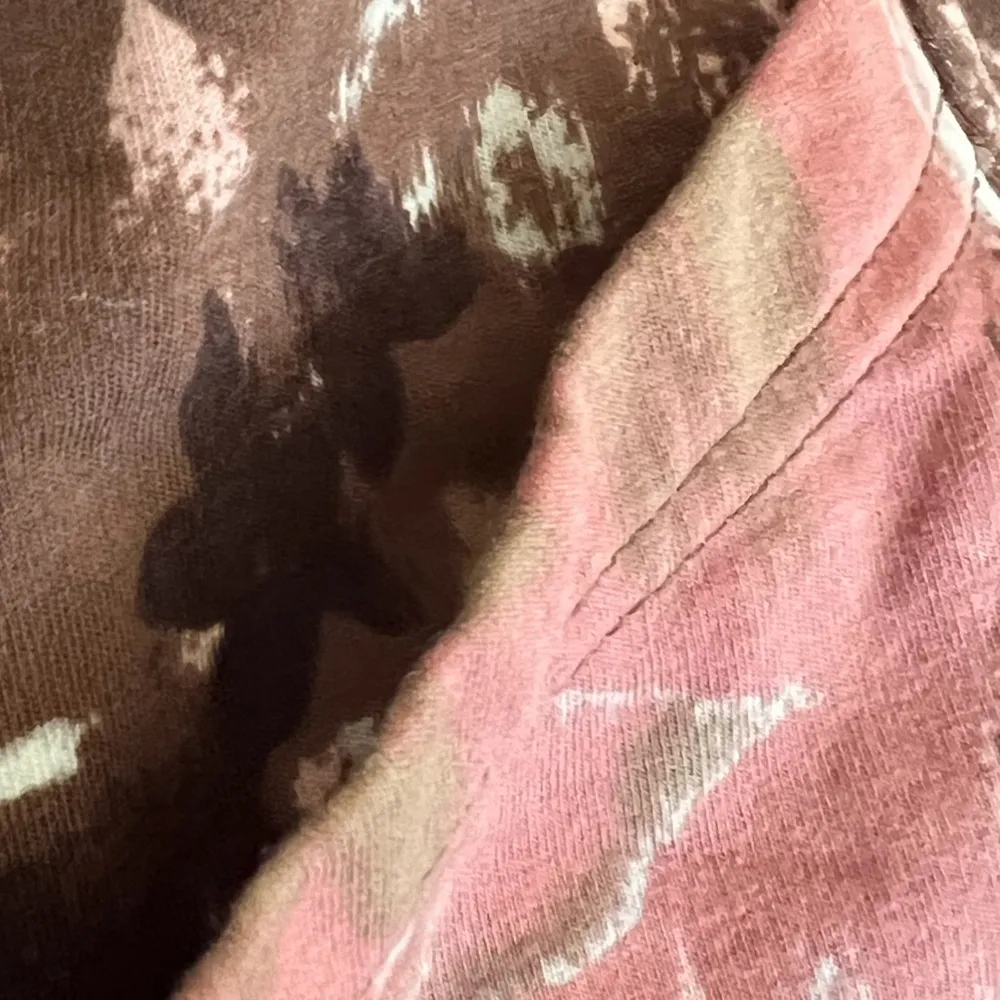 D & Co Active Abstract Multi Color Print Zip Front Vest Pink Lightweight Medium - Image 9