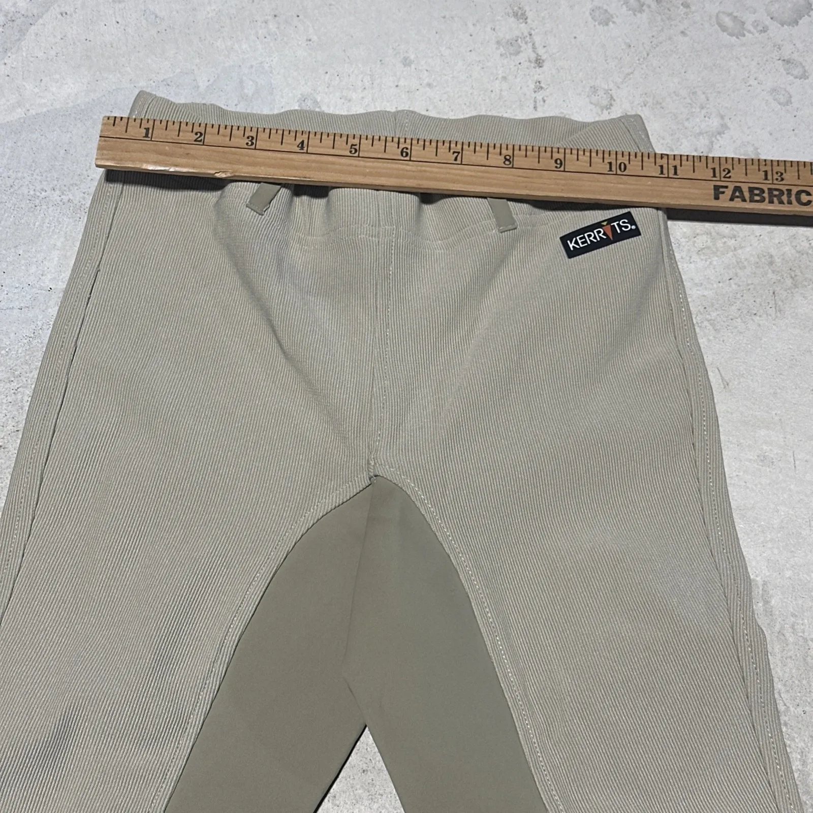 Kerrits Breeches Womens SZ L Equestrian Riding Pants Beige Tan Khaki USA MADE - Image 6