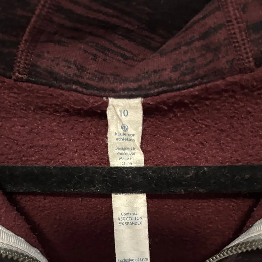lululemon athletica Maroon and Black Hoodie - Image 2