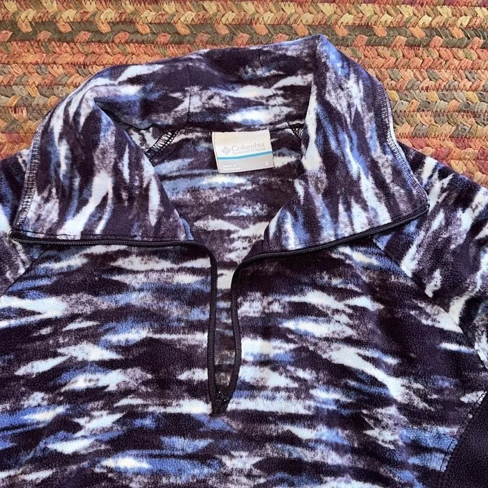 COLUMBIA PURPLE WINTER WARM FLEECE QUARTER ZIP PULLOVER - Image 3