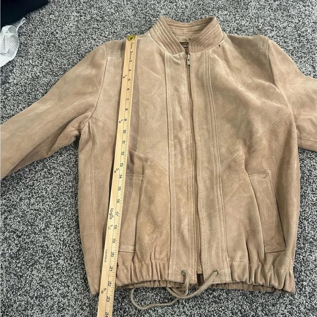 Jordache Tan Suede Zip-Up Jacket Women’s Size Small - Image 8