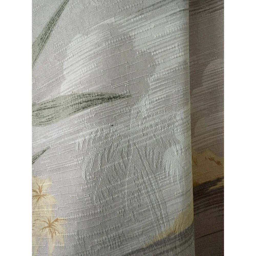 Tommy Bahama Beige Tropical Floral Hawaiian Print 100% Silk Pants Size 10 - Image 7