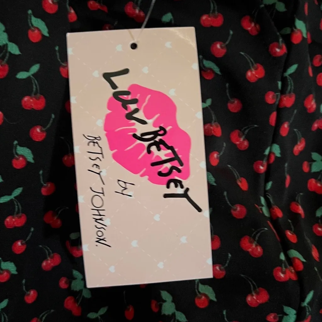 Cherry print Black Pants - Image 4