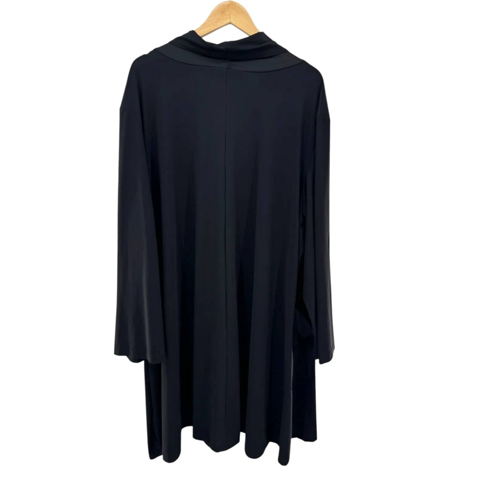 Bryn Walker Black Cowl Neck Long Sleeve Tunic Dress Plus Size 3X Italian Fabric - Image 2