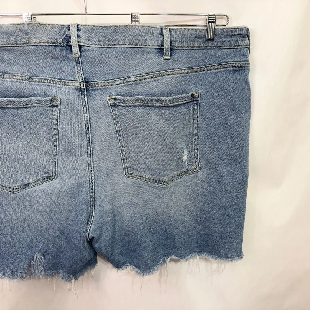 Lane Bryant Plus Size 26 Shorts Mid Rise Girlfriend Denim Blue‎ Stretch 1460 - Image 6