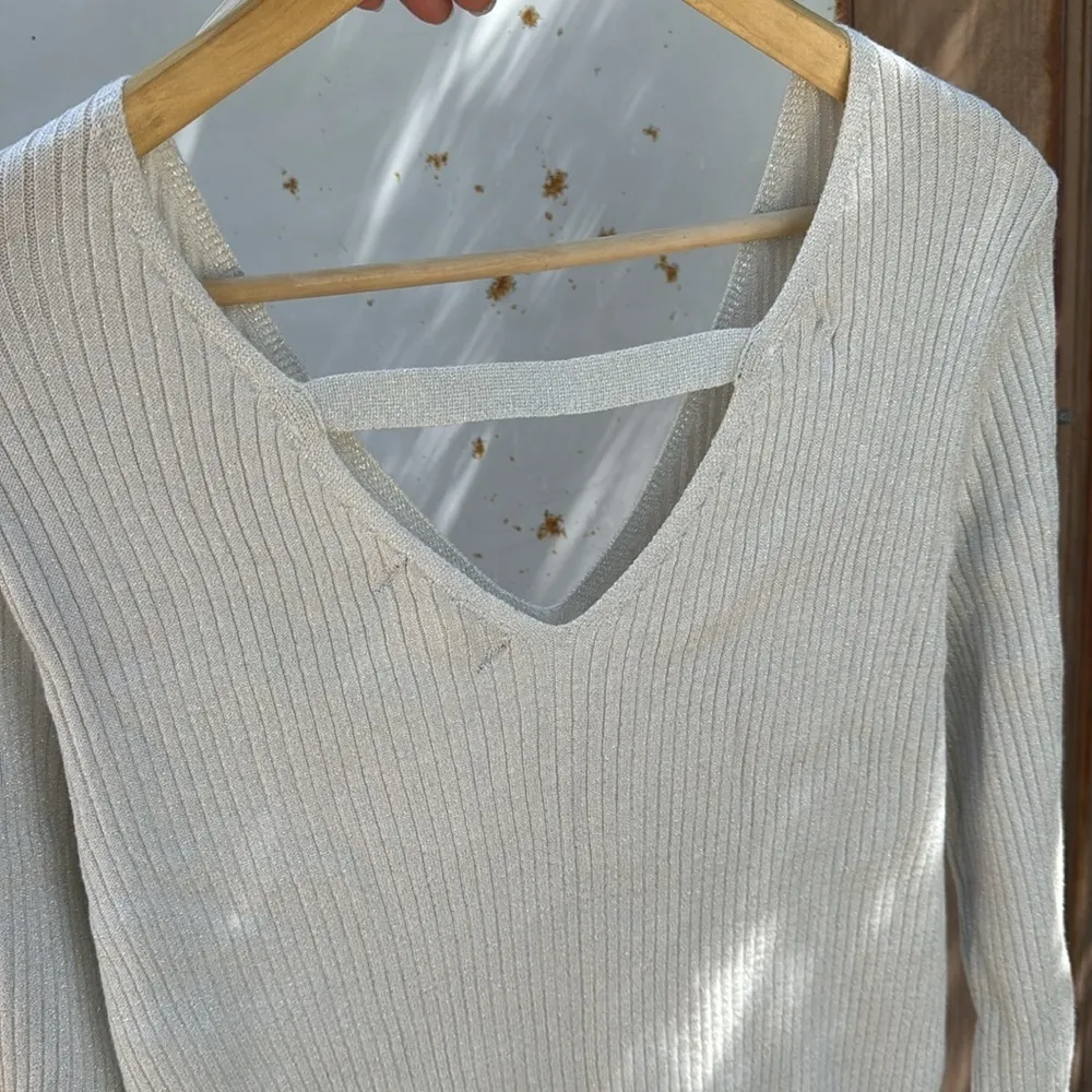 Simply Styled VNeck Lurex Pullover - Image 3