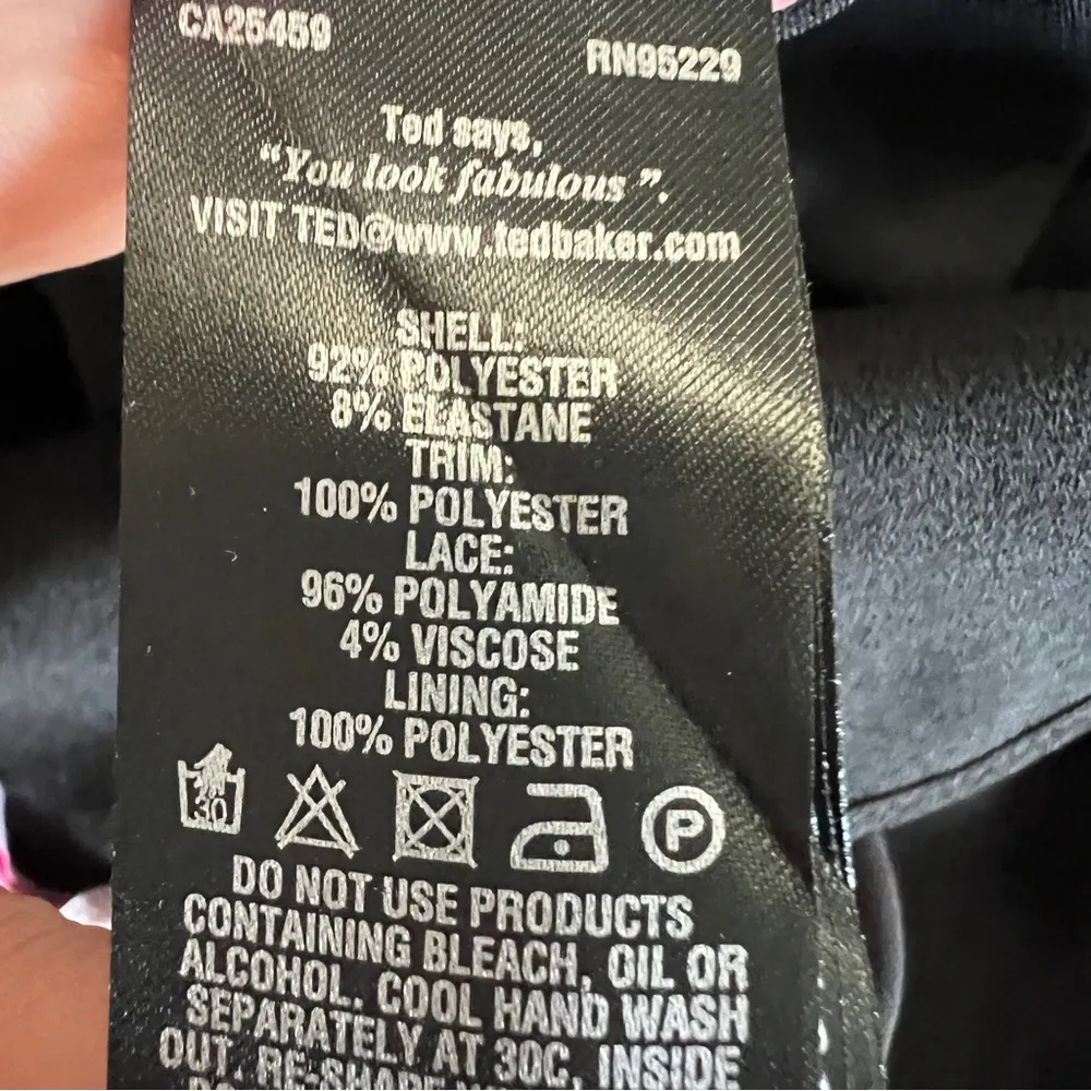 Ted Baker Saunton Black Lace Trim Tapered Jumpsuit Size 2 Sleeveless One - Image 10