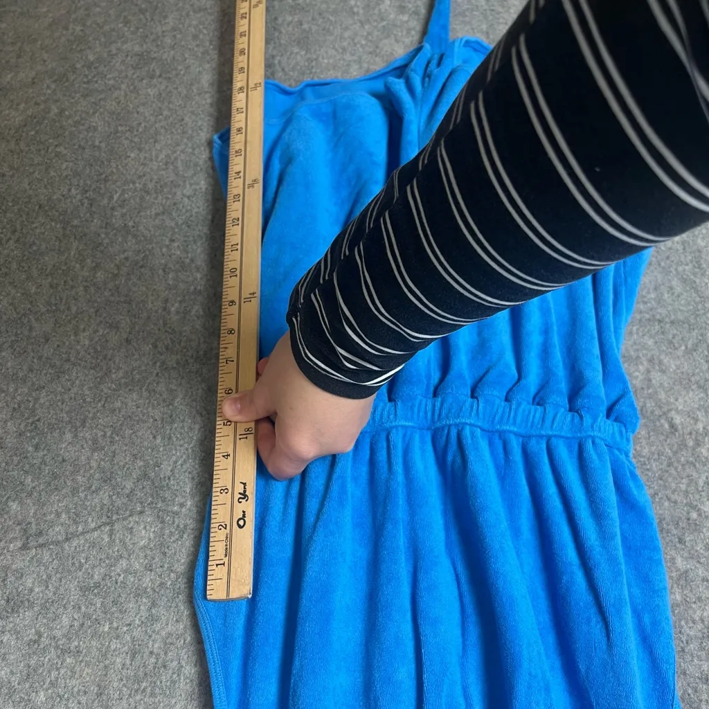 bobi los angeles Woman Size Small Bright Blue 100% Cotton Jumpsuit - Image 3