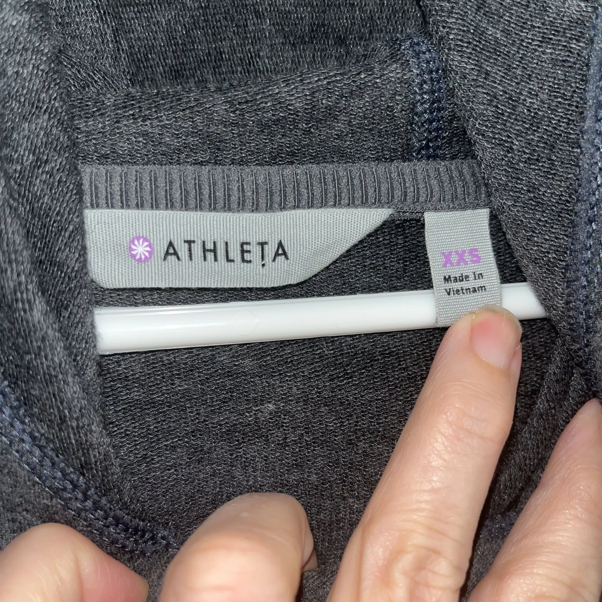 Athleta Blissful Hoodie Cowl Neck Sweater Dress Gray - Image 2