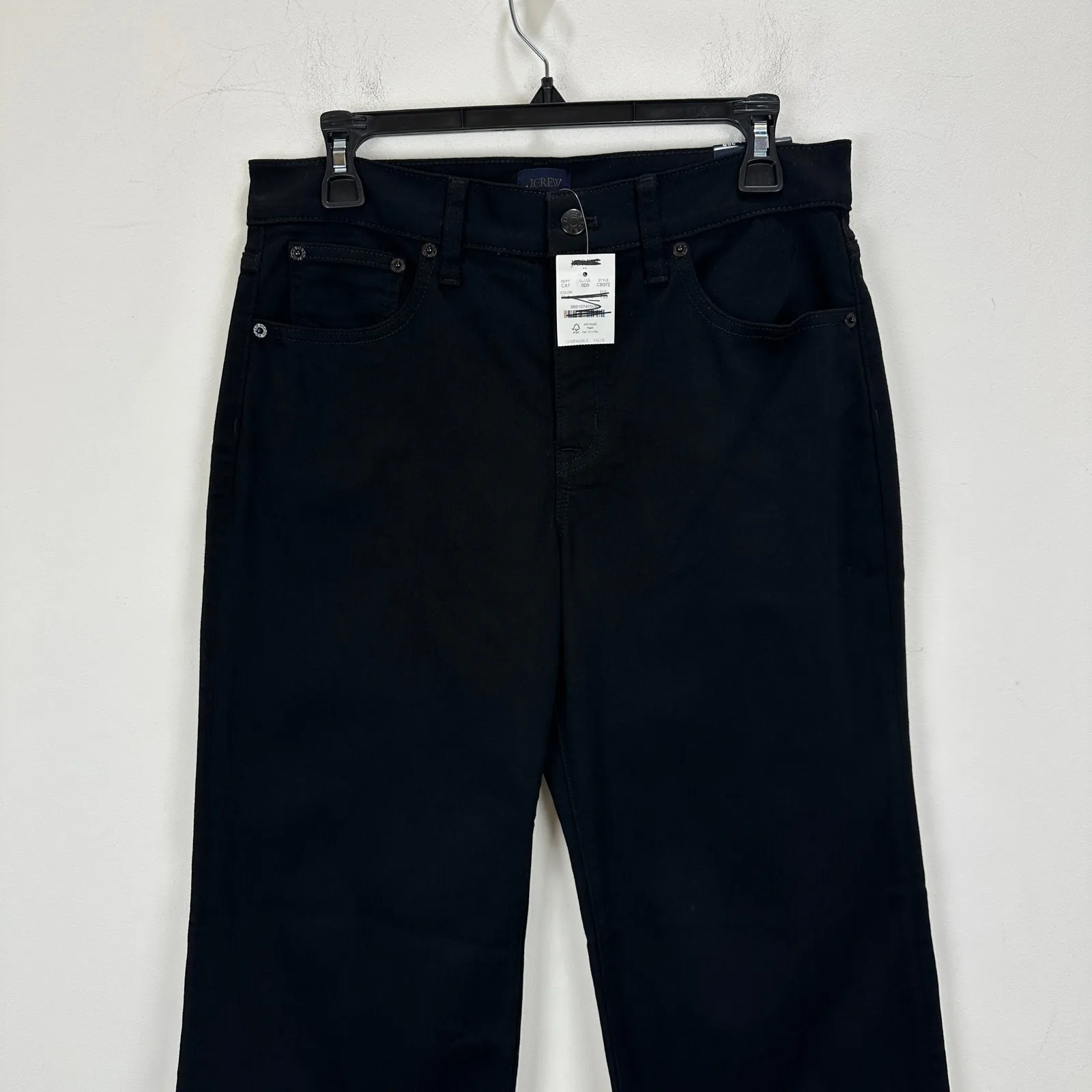 J.Crew Petite Cropped Wide Leg Black Jean All Day Stretch High Rise US 29P NWT - Image 7