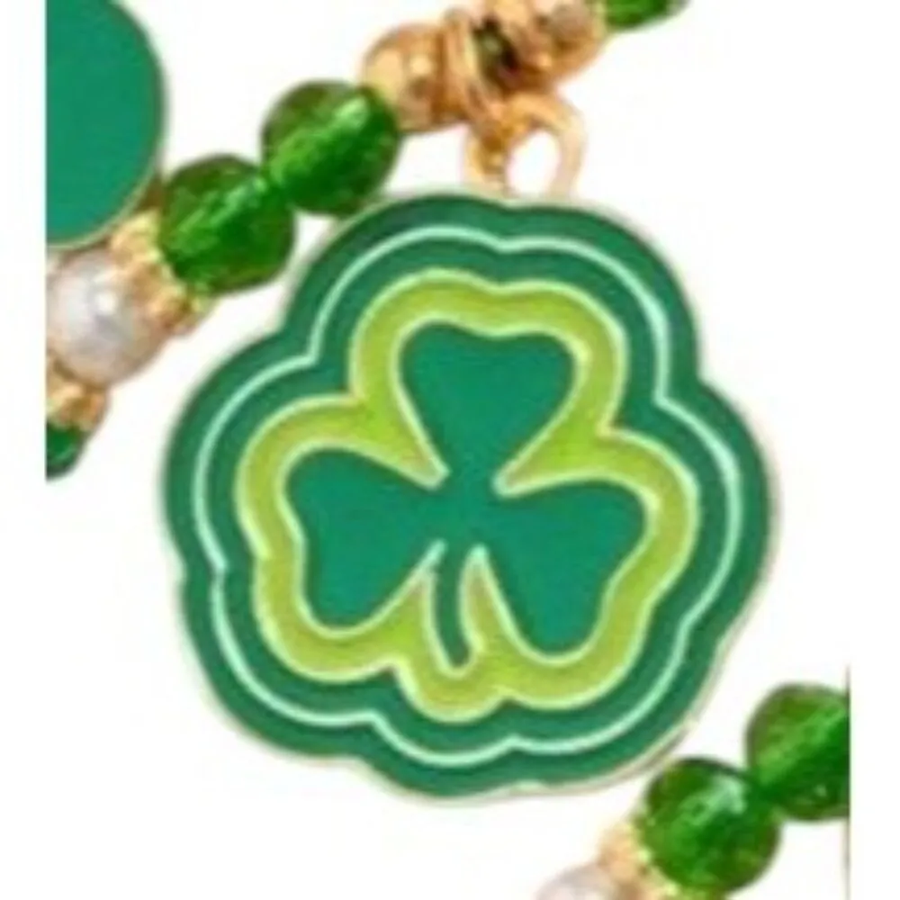 St Patricks Day Shamrock Knotted String Beaded Bracelet Anklet New Festi… Green - Image 11