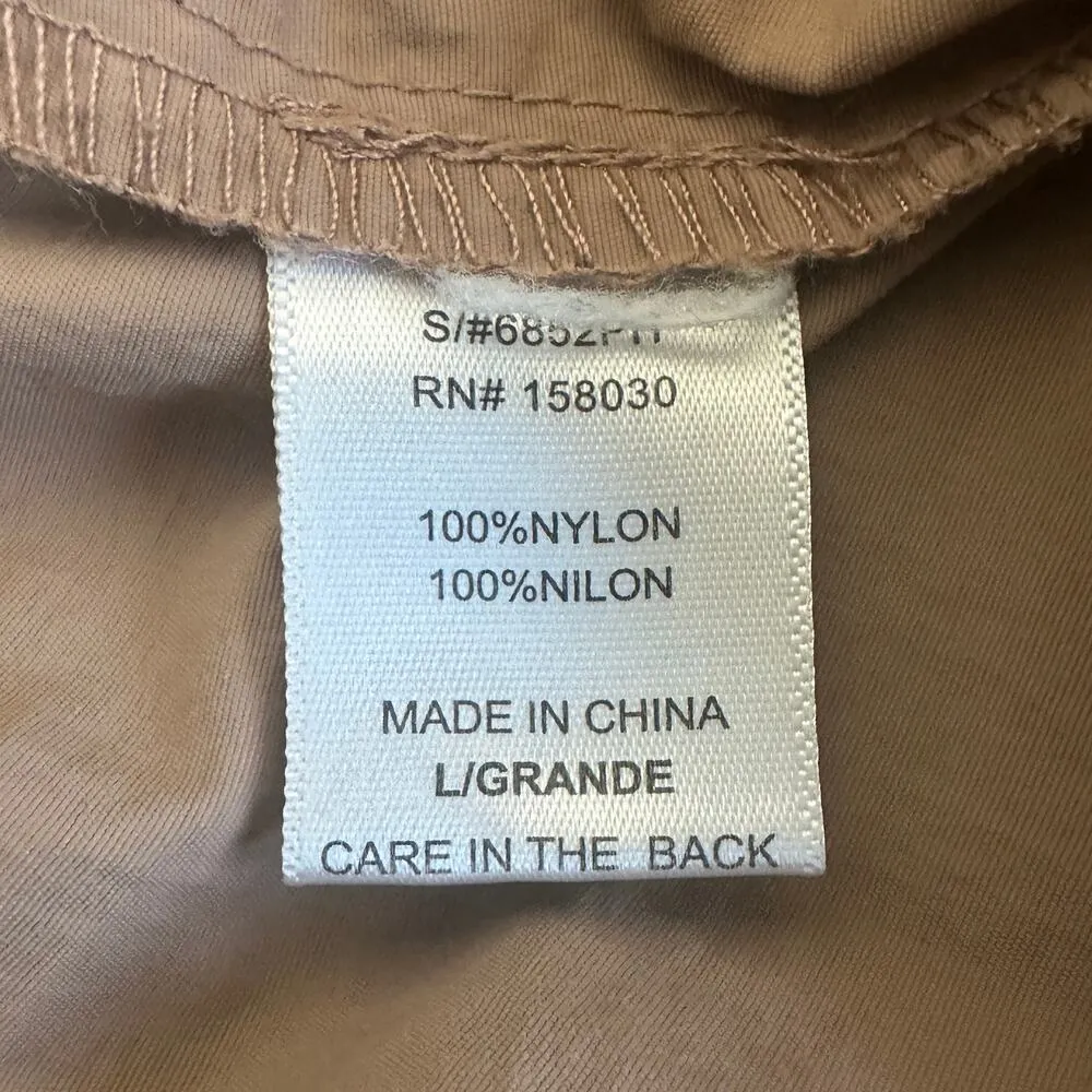 Love Tree Cargo Parachute Pants Womens L Brown 100% Nylon Y2K Utility Tomboy - Image 6