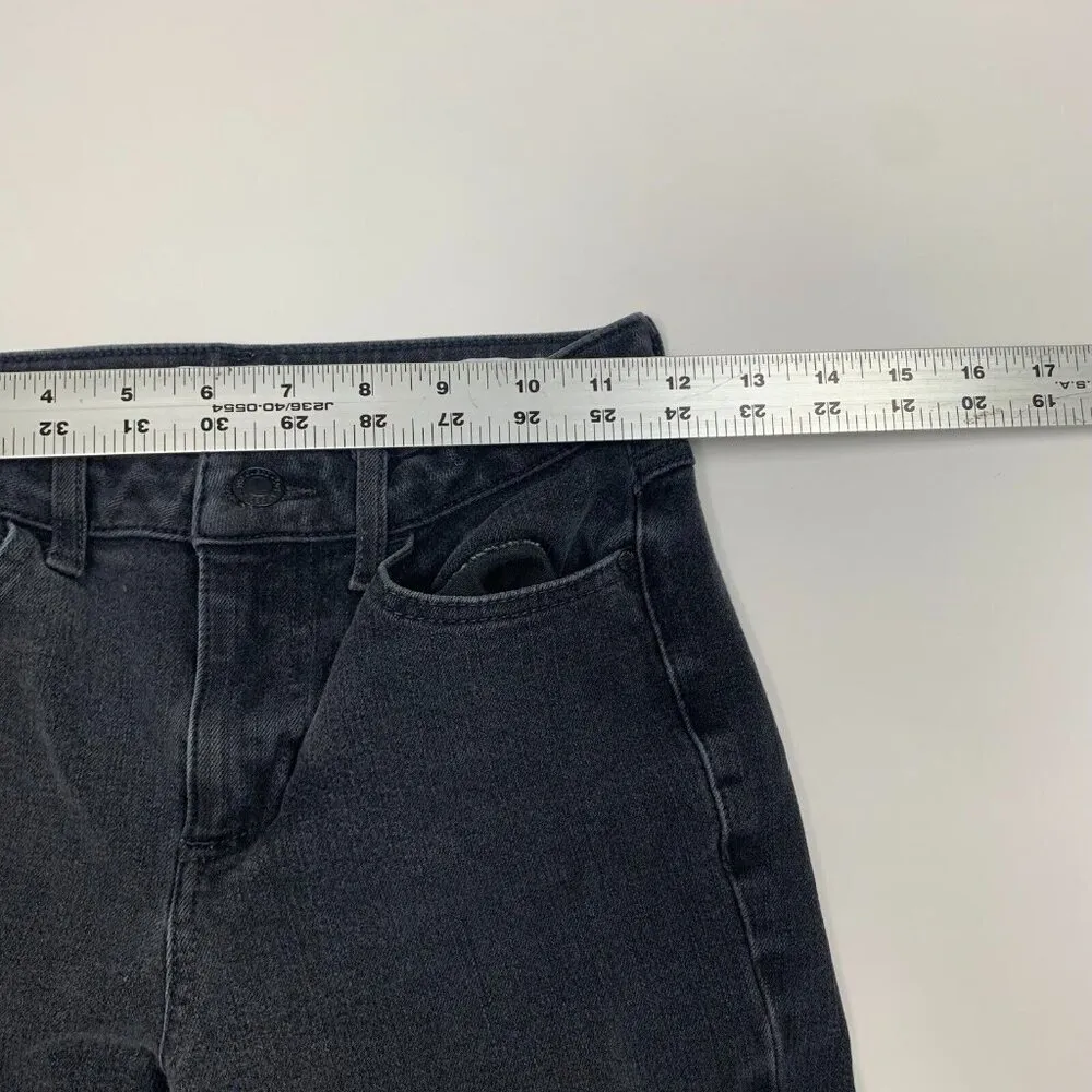 Guess Los Angeles Womens Jeans Black Size 25 1981 Skinny Dark Wash Button Zip - Image 9