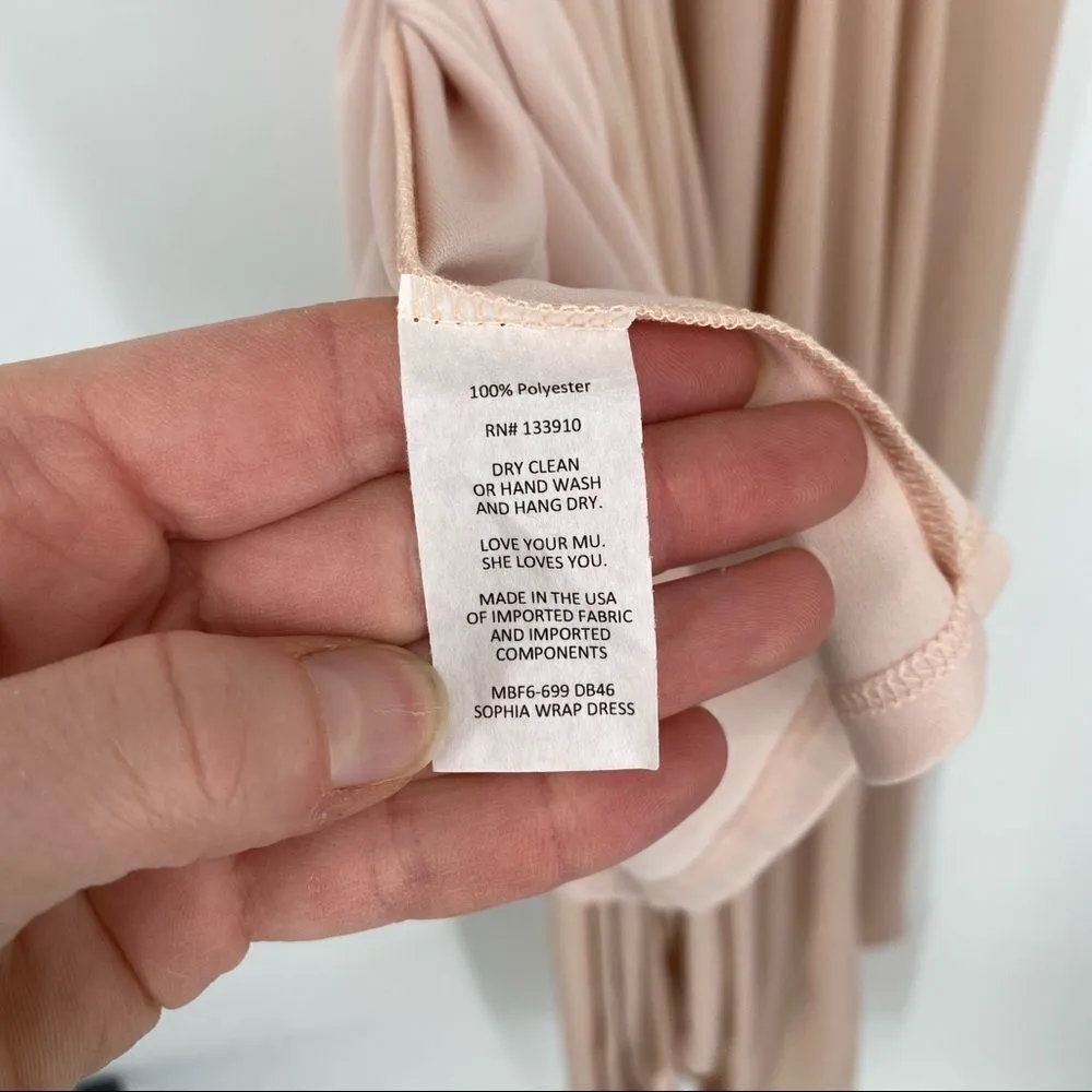 NWT Show Me Your MuMu Sophia Wrap Dress Dusty Blush‎ SMYM Small bridesmaid - Image 8