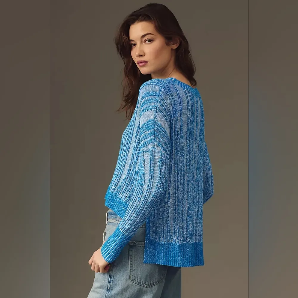 NWT Anthropologie Pilcro Textured High-Low Pullover Sweater Size S - Image 2