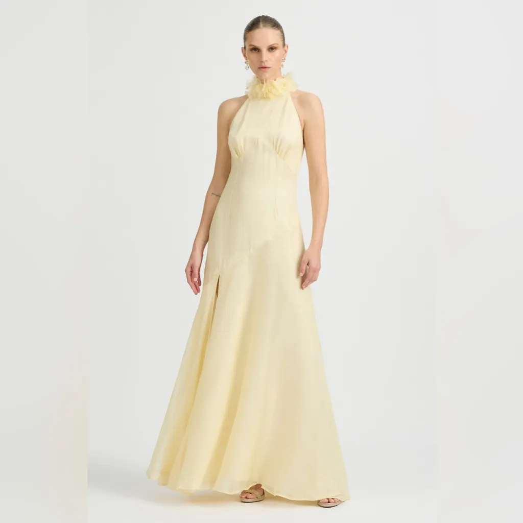 SONYA MODA NOELLE GOWN, Size Small, $580 Yellow - Image 9