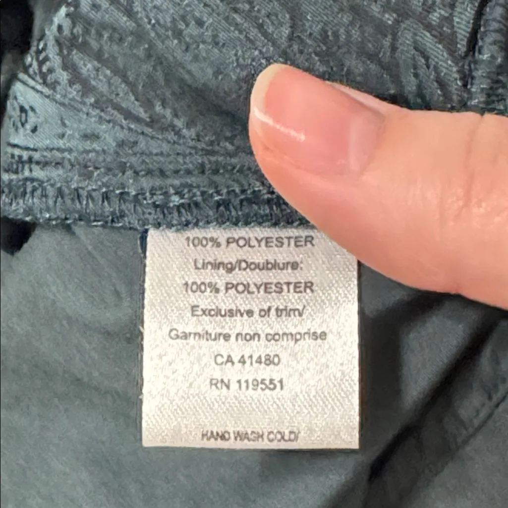 Gentle Fawn Sarina Black/Green Paisley Pattern Long Sleeve Wrap Mini Dress sz S - Image 10