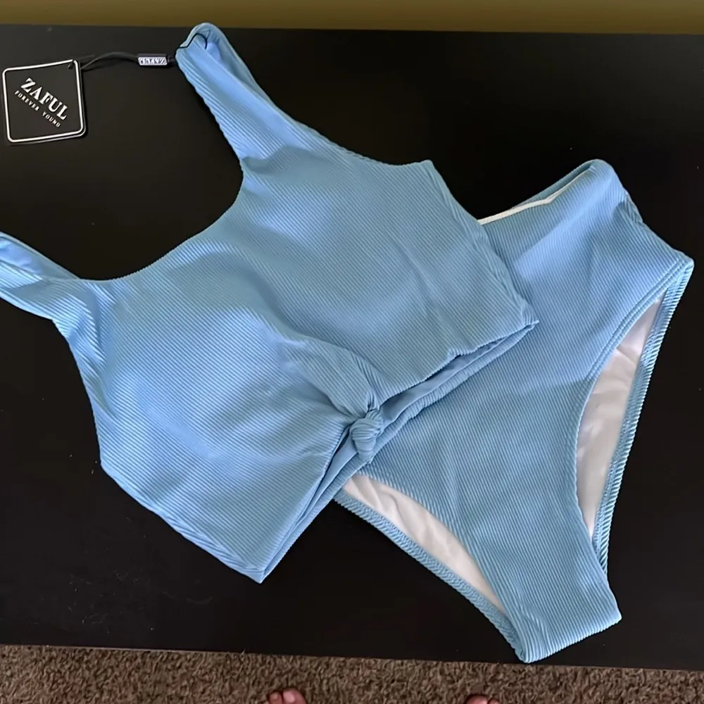 ZAFUL Women's Scoop Neck Knotted Two Pieces Tankini Set Swimsuit - Image 6