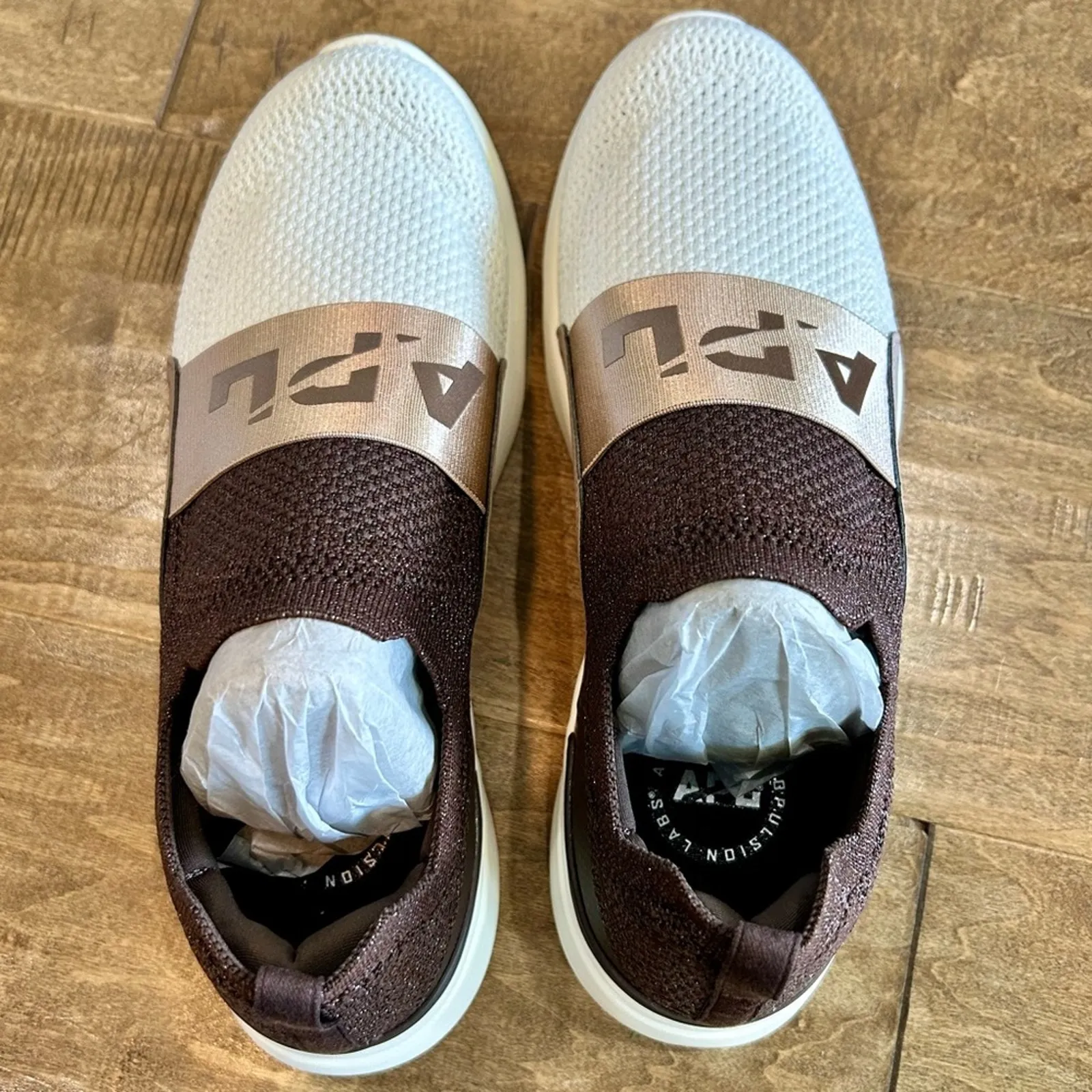 APL Women’s TechLoom Bliss Shoes Metallic Brown Tan White Size 6.5 Brand New - Image 5