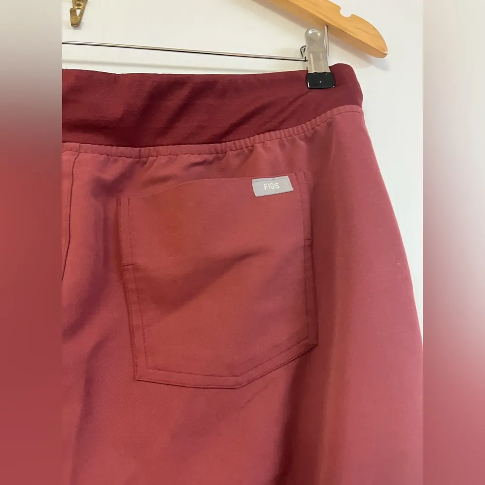 Figs Women’s Zamora Jogger Scrub Pants - Burgundy - Size Small - Image 3