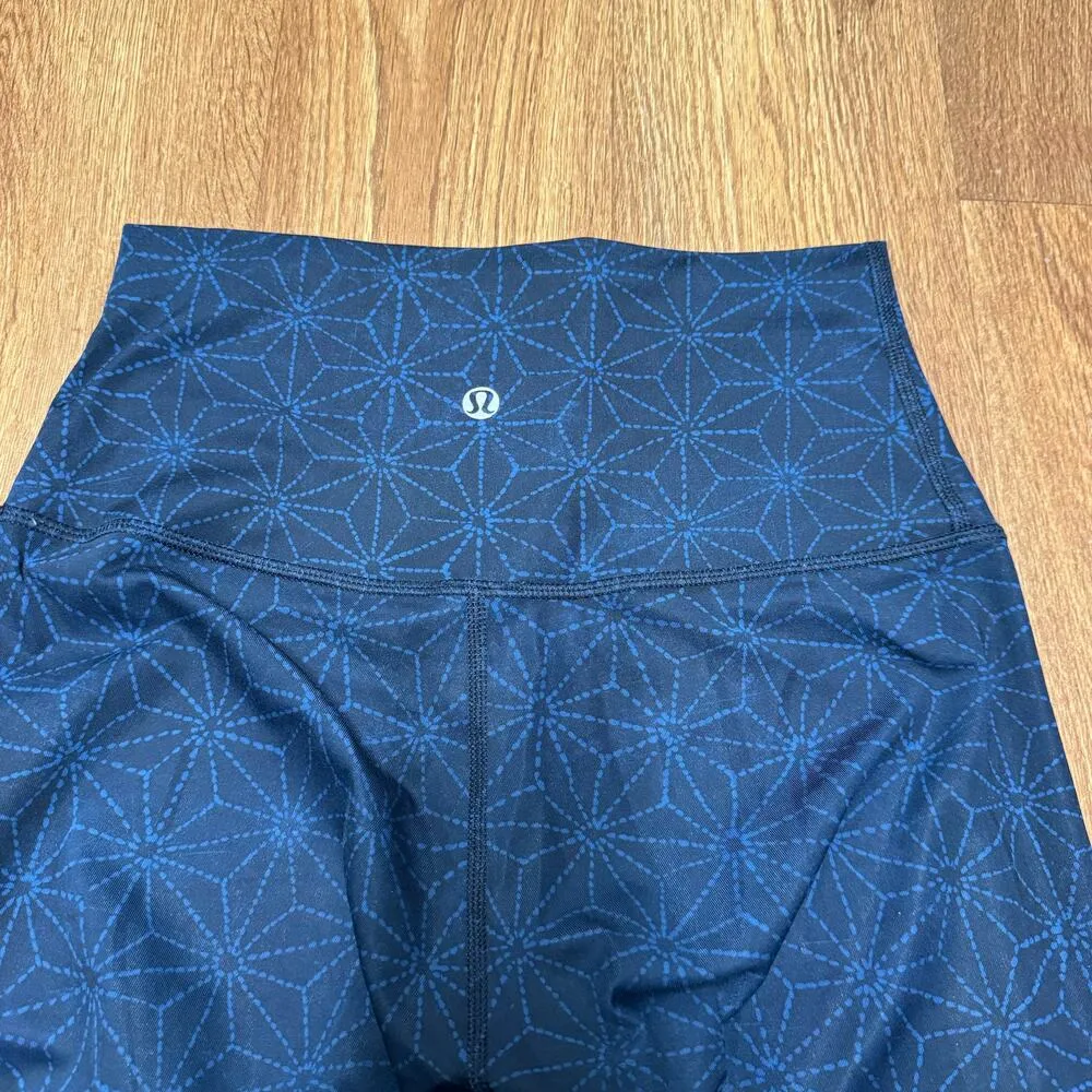 Lululemon Wunder Under Roll Down Exploded Sachico Star Inkwell Rugged Blue 4 - Image 3